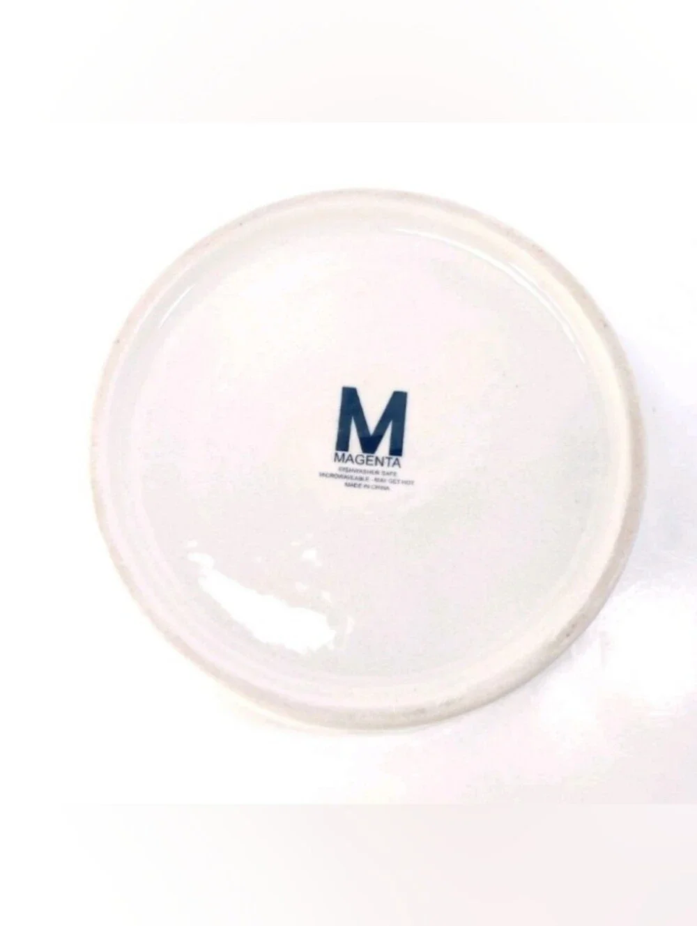 Magenta SIP Pet Dog/Cat Bowl Ceramic Food/Water Dish, before Rae Dunn, Exc. Cond